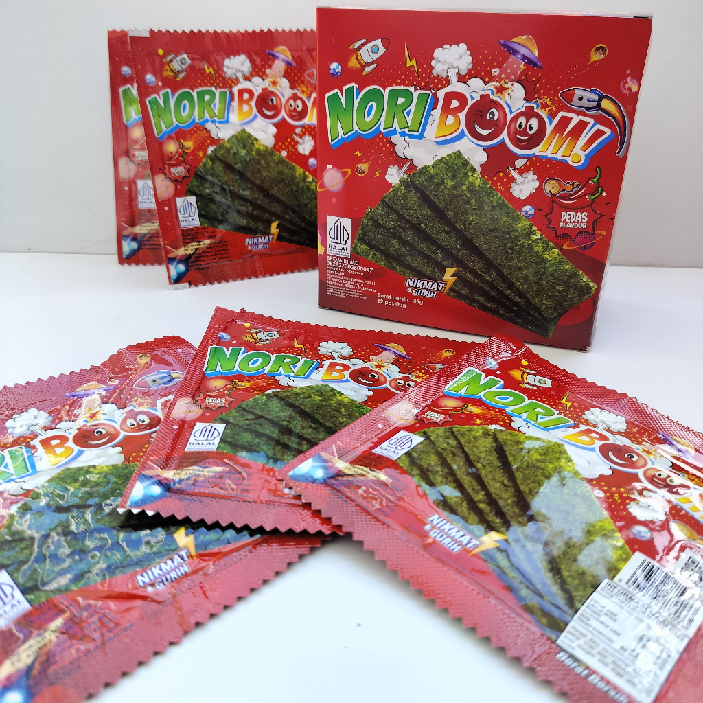 

Maknyuss1 Noriboom Rumput Laut (1 Box) 5 Varian Rasa