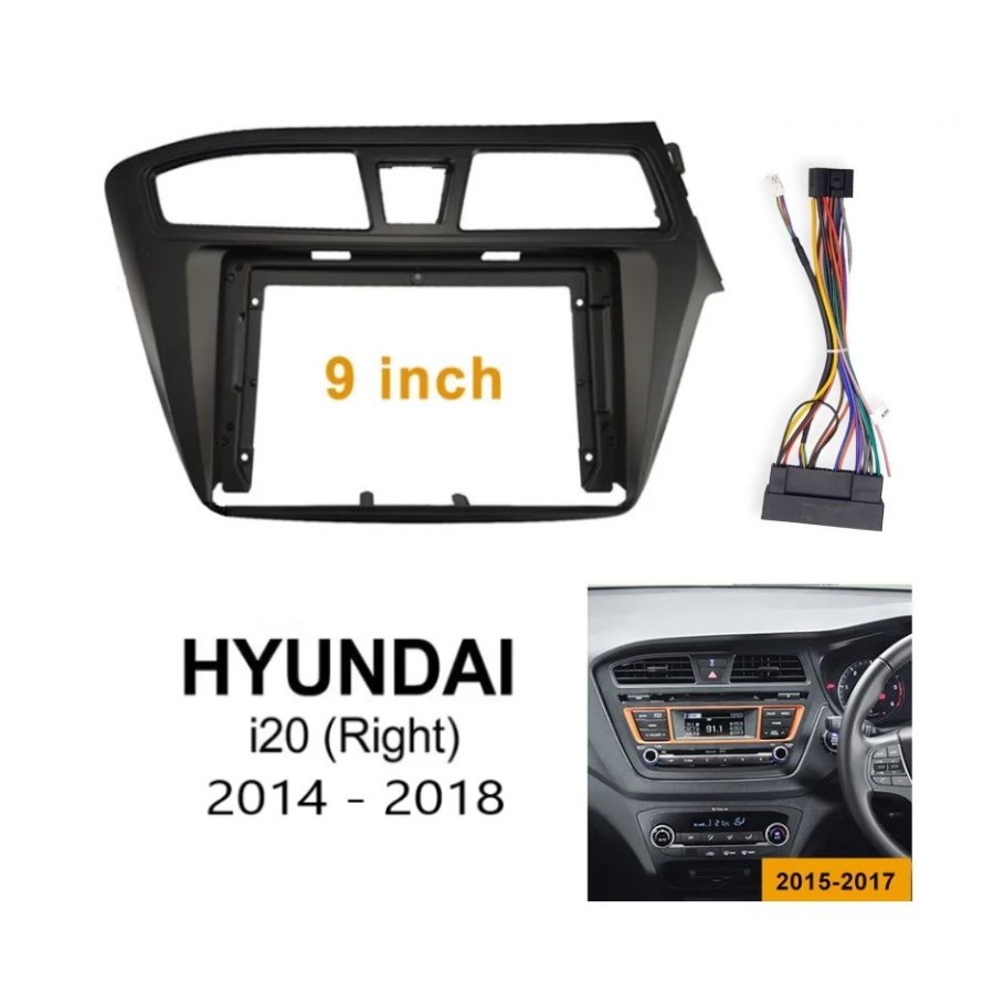 Frame Head Unit Android 9 inch Hyundai i 20 i20 2014 - 2017