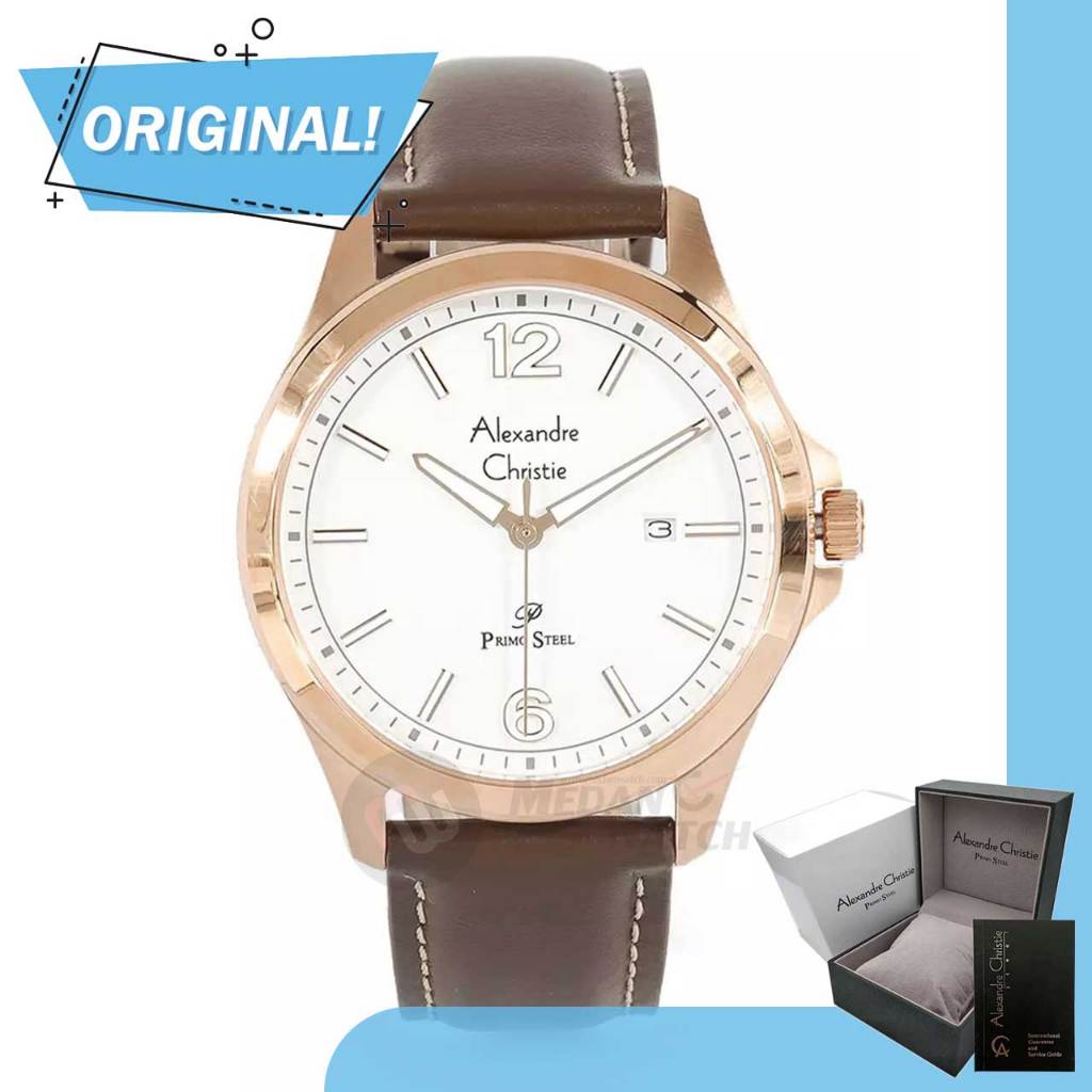 Jam Tangan Pria Analog Alexandre Christie 1029MD AC1029 AC 1029 MD 1029 MDLRGSL Original Garansi Res