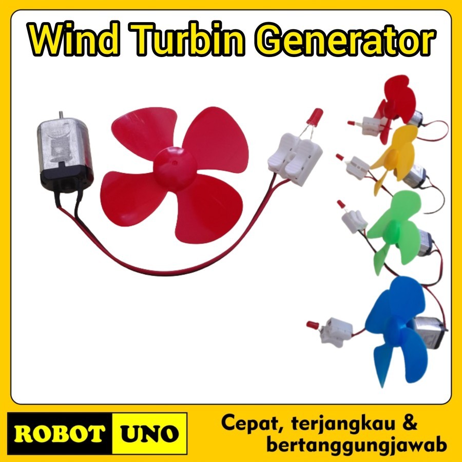 Dinamo Motor Generator Turbin Pembangkit Listrik DC Mini Edukasi DIY