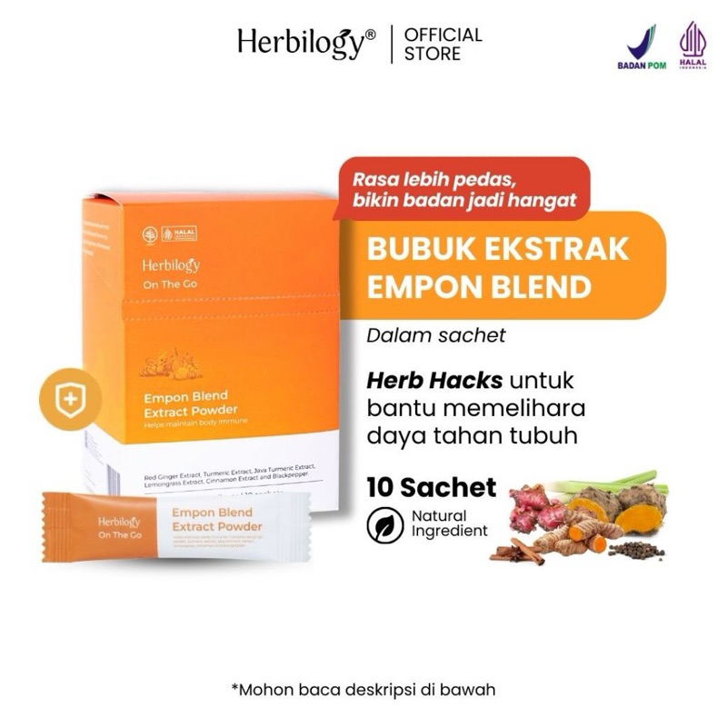 

Herbilogy On the Go Empon Blend Extract 10 Sachet / imunitas / daya tahan tubuh