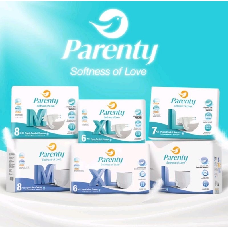 Popok celana dewasa popok perekat dewasa makuku parenty adult pants soft diapers ukuran M/L/XL lembu