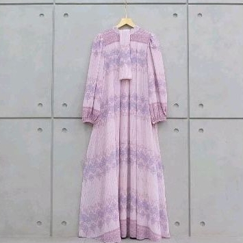 Preloved Aisyalina Id Vania Set Series 70 Pashmina Segiempat Bahan Ceruti Motif Printing Full Furing