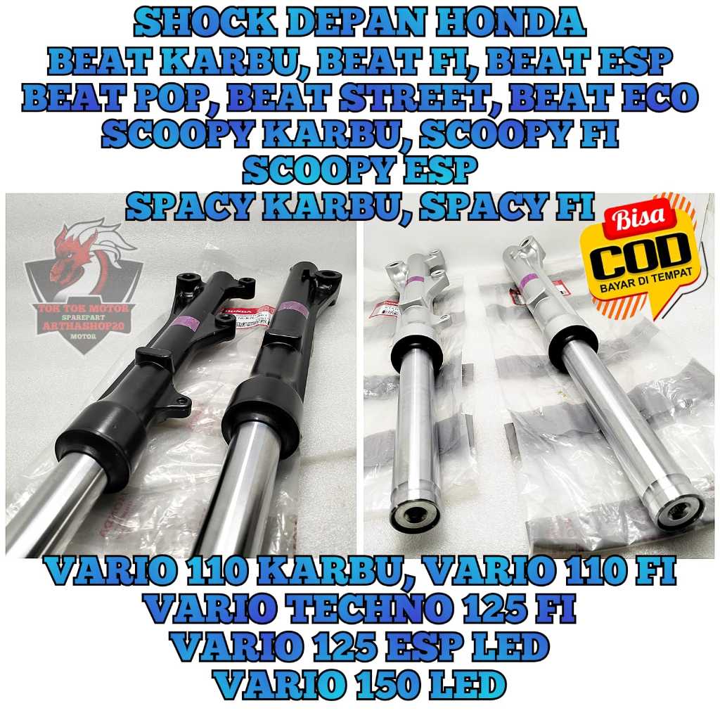 As Shock Depan + Tabung Kzl Motor Honda BeAT FI Injeksi BeAT ESP BeAT Street BeAT Pop , Scoopy FI Sc