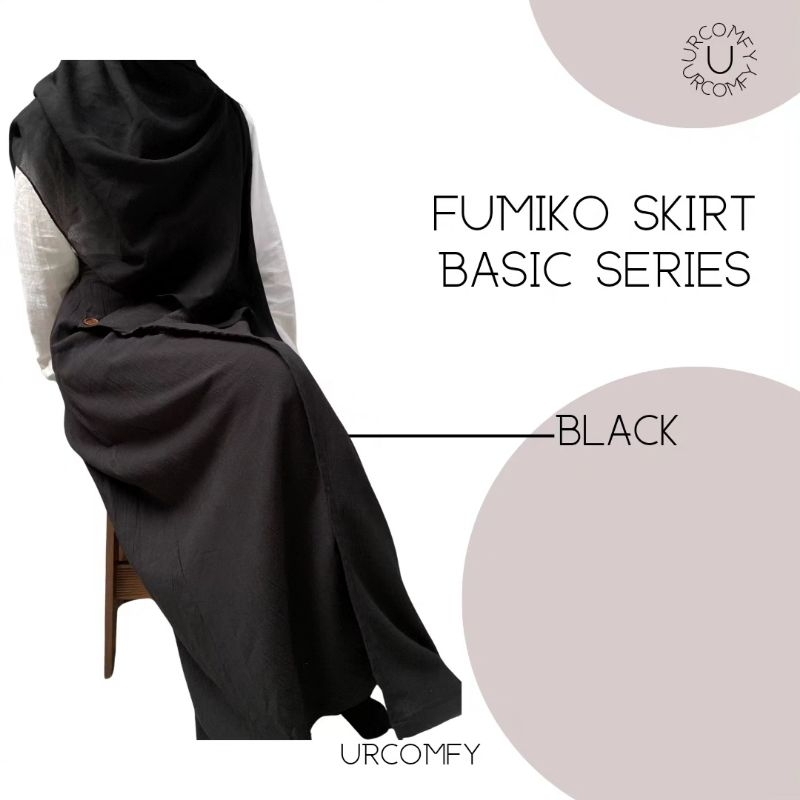 Rok Polos || Rok Linen || Fumiko Basic Skirt Dark Series