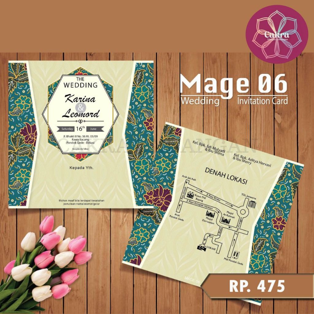 

Mage 06 Blangko Undangan Pernikahan CAKRA