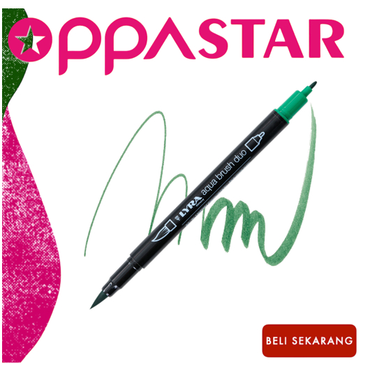 

Spidol Marker Dual Brush Pen Lyra Germany Aqua Brush Duo Permanent Permanent Green 6520067 - Satuan