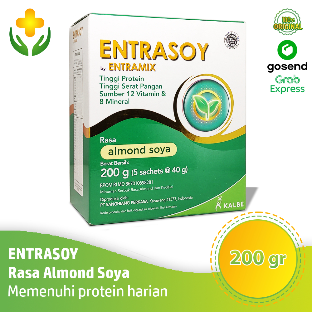 

Entrasoy Rasa Almond Soya 200 gr Minuman Protein Tinggi