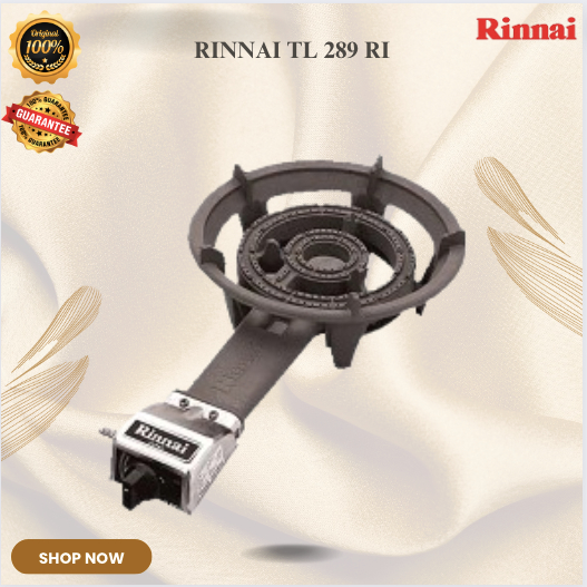 KOMPOR GAS RINNAI SEMI KOMERSIL TL 289 RI/RL289RI/TL 289RI/TL 289 RI/TL-289RI/ORIGINAL/GARANSI RESMI