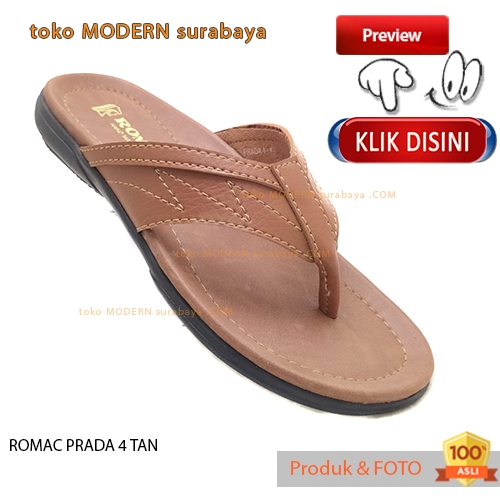 ROMAC PRADA 4 TAN sandal pria sandal jepit flat flip flop