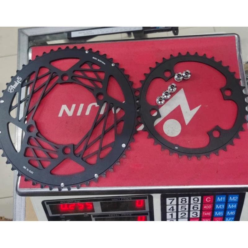 T. Chainring multispeed 53 39 Alloy 7075 BCD 110 Shimano include baut