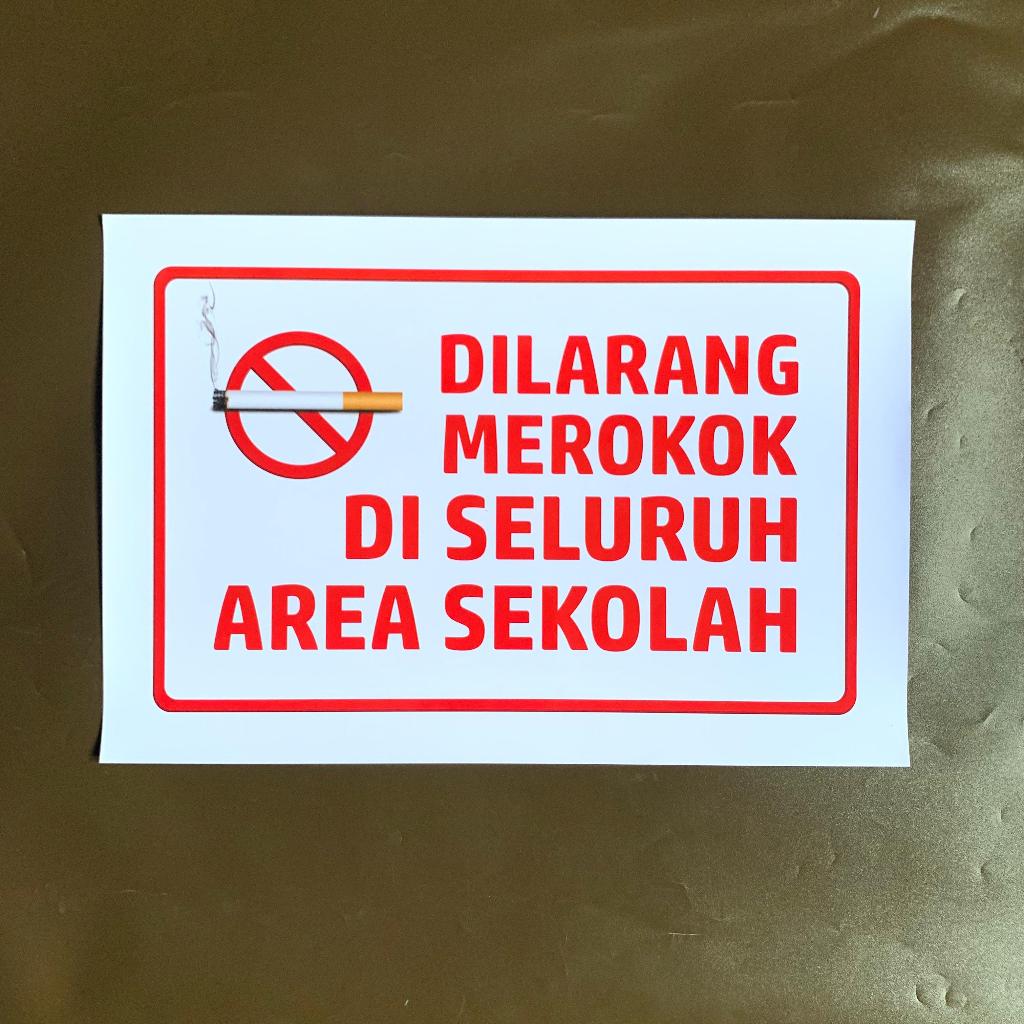 Poster Dilarang Merokok Di Area Sekolah | Poster Larangan Merokok di Tempat Umum | No Smoking