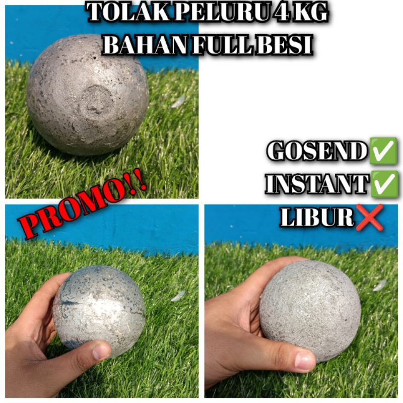 TOLAK PELURU BESI 4KG BESI PADAT SOLID ALAT OLAHRAGA ATLETIK LEMPAR PELURU TOLAK PELURU 4KG