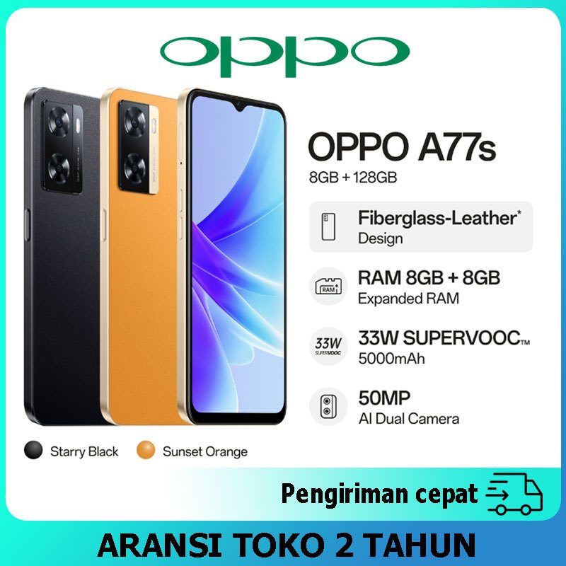 OPPO A77S RAM 8/128GB(8GB EXPANSION RAM) A77S GARANSI 2 TAHUN