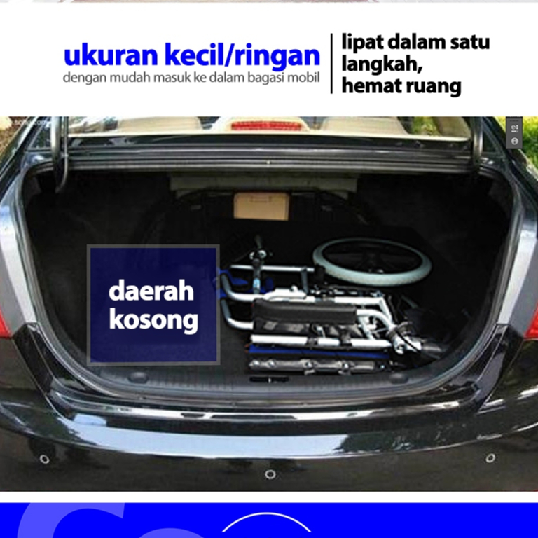 Kursi Roda Alluminium Lipat Portable Traveling Kursi Roda Medis yang nyaman / Kursi Roda medis