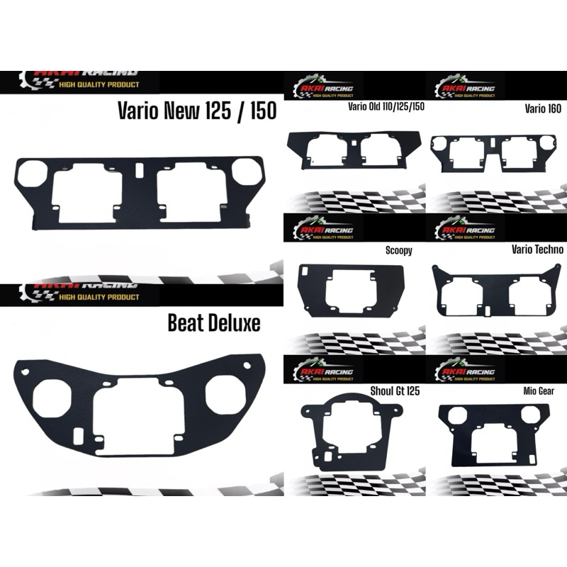 Breket Lampu Biled Projie Ukuran 2.5 Inch Motor Beat Delux ,Scoopy ,Mio Gear ,Shoul Gt 125 ,Vario Ne