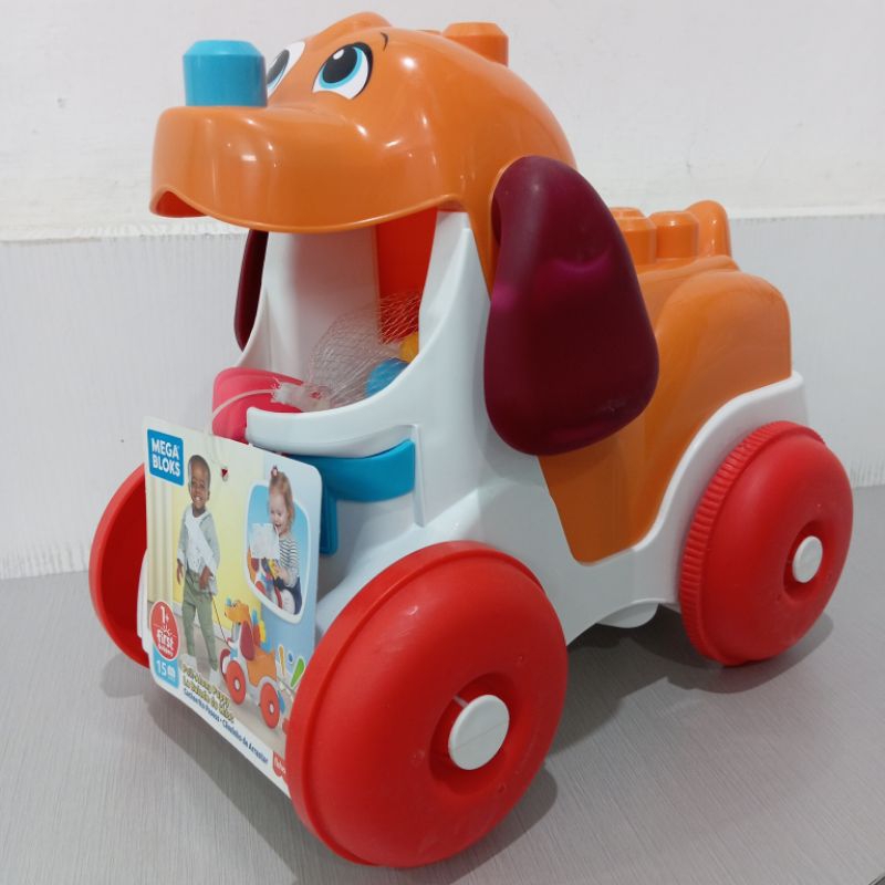 ori original fisher price mega bloks pull along puppy mainan balok susun jumbo anak bayi baby toy br
