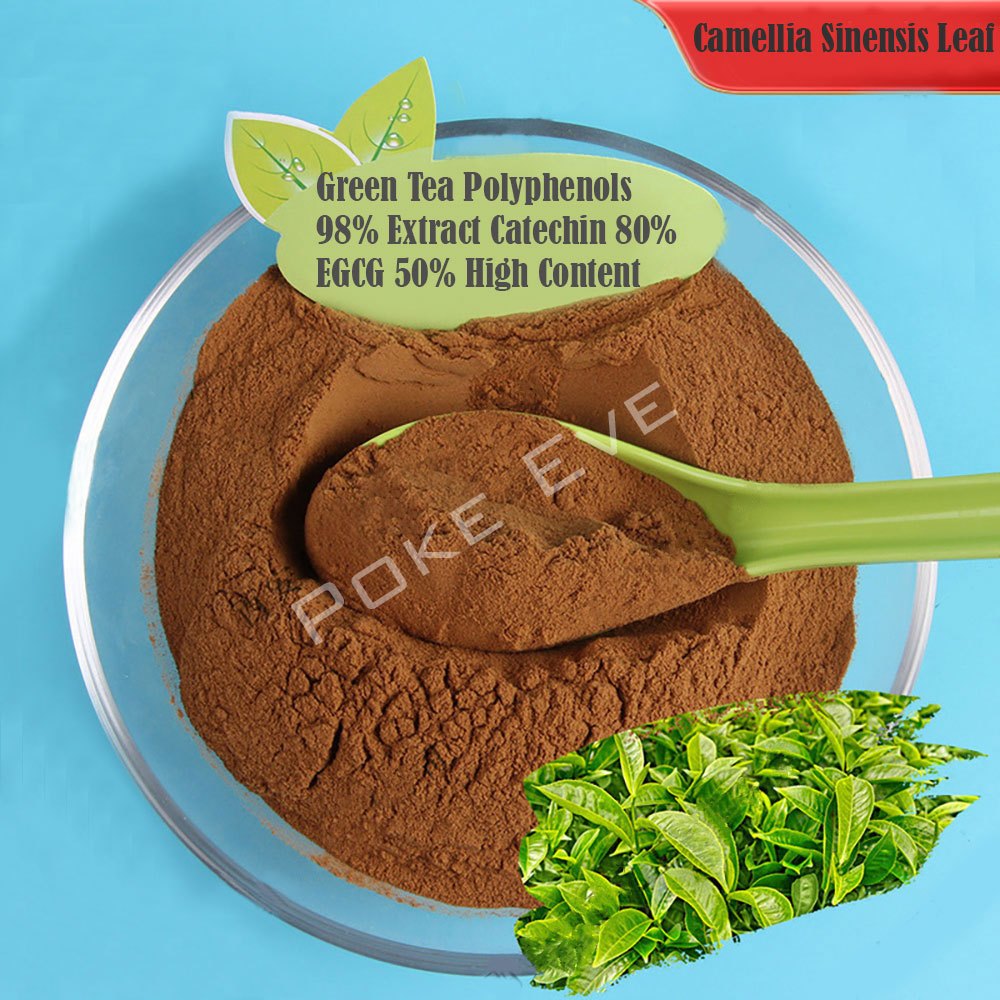 

Green Tea Extract Powder 98% Polyphenols/ 50% EGCG/ 80% Cathecin Food Grade for Pre Workout Additive (BCAA) Nutrition