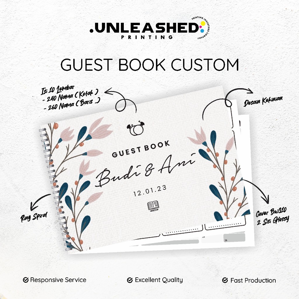 

BUKU TAMU PERNIKAHAN CUSTOM SOFTCOVER / WEDDING GUESTBOOK PREMIUM | GUESTBOOK UNLEASHED