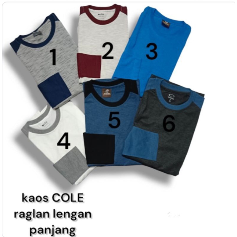 COLE kaos lengan panjang unisex ori (cutlabel/coretlabel)