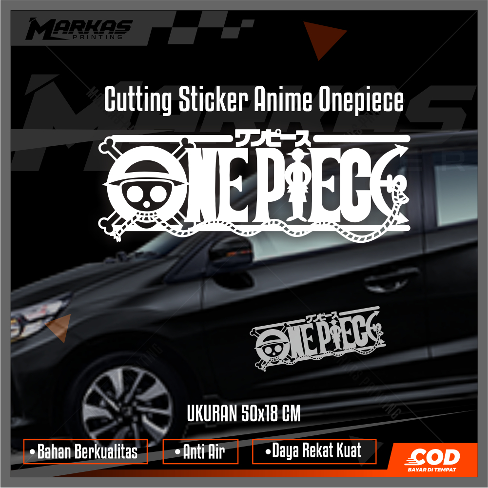 Cutting sticker Logo One Piece stiker one piece STICKER MOBIL ONE PIECE stiker  mobil Avanza,calya,b
