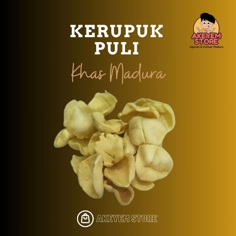 

Kerupuk Puli, Kerupuk Puli Mentah, (500 Gram) Kerupuk Puli Rasa Bawang, Kerupuk Puli Asli Madura