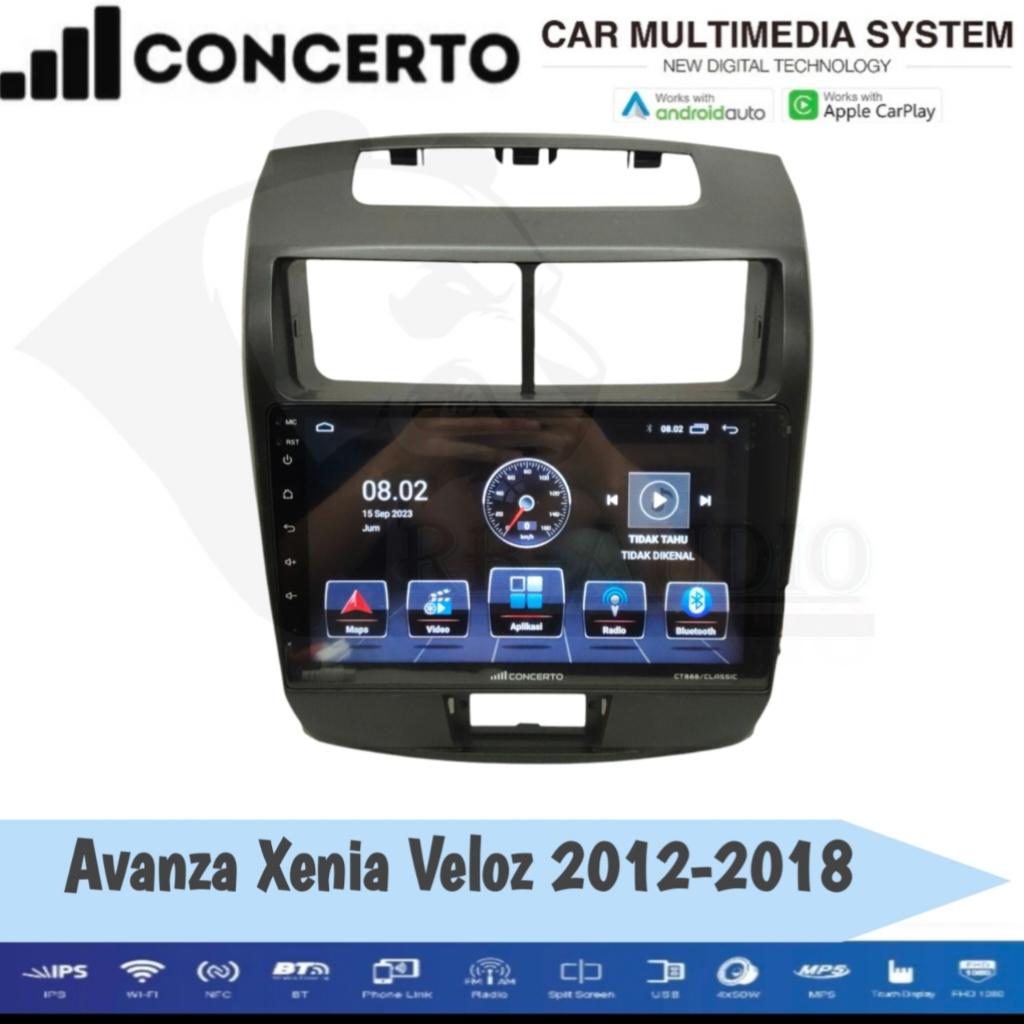 Head Unit Android Concerto For Avanza Xenia Veloz 2012-2018 9 inch