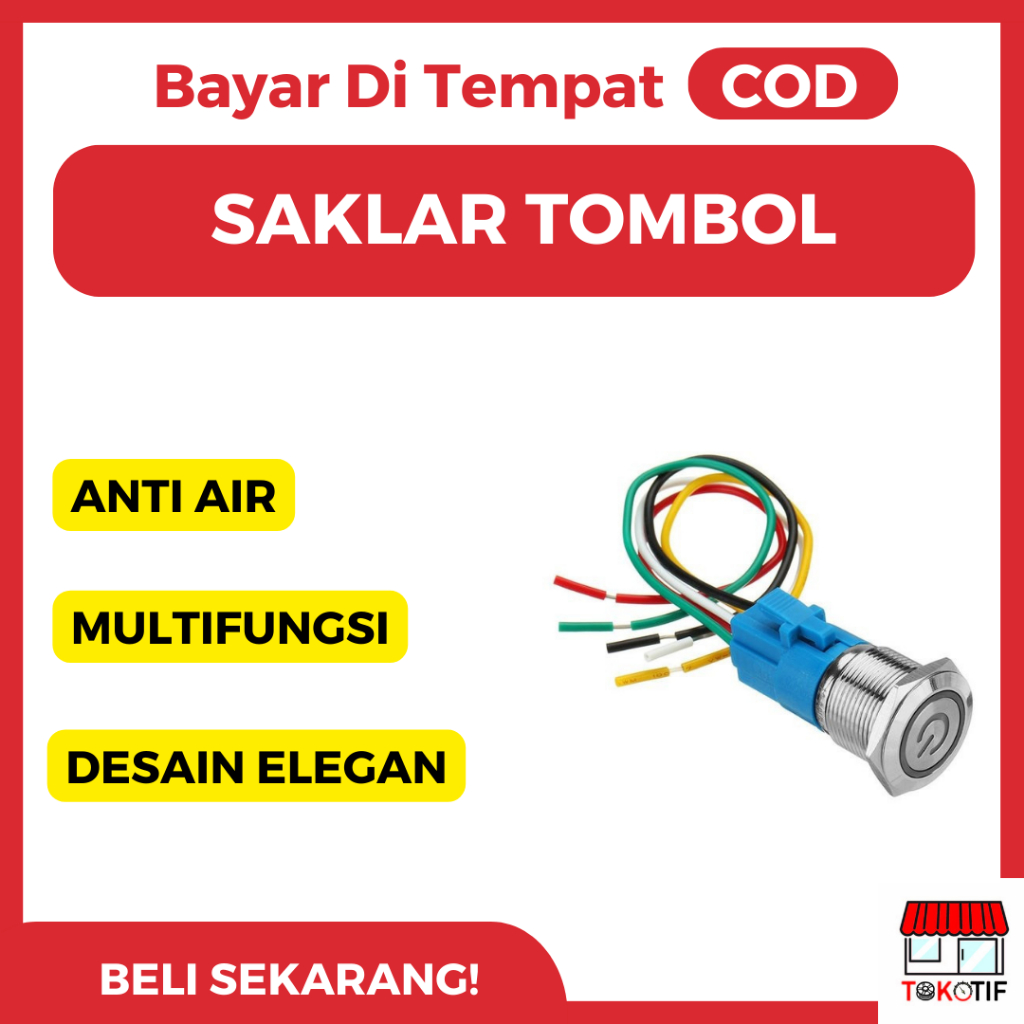 Saklar Lampu Motor Saklar Lampu Hazard Mobil Saklar Tombol Switch On Off Push Button