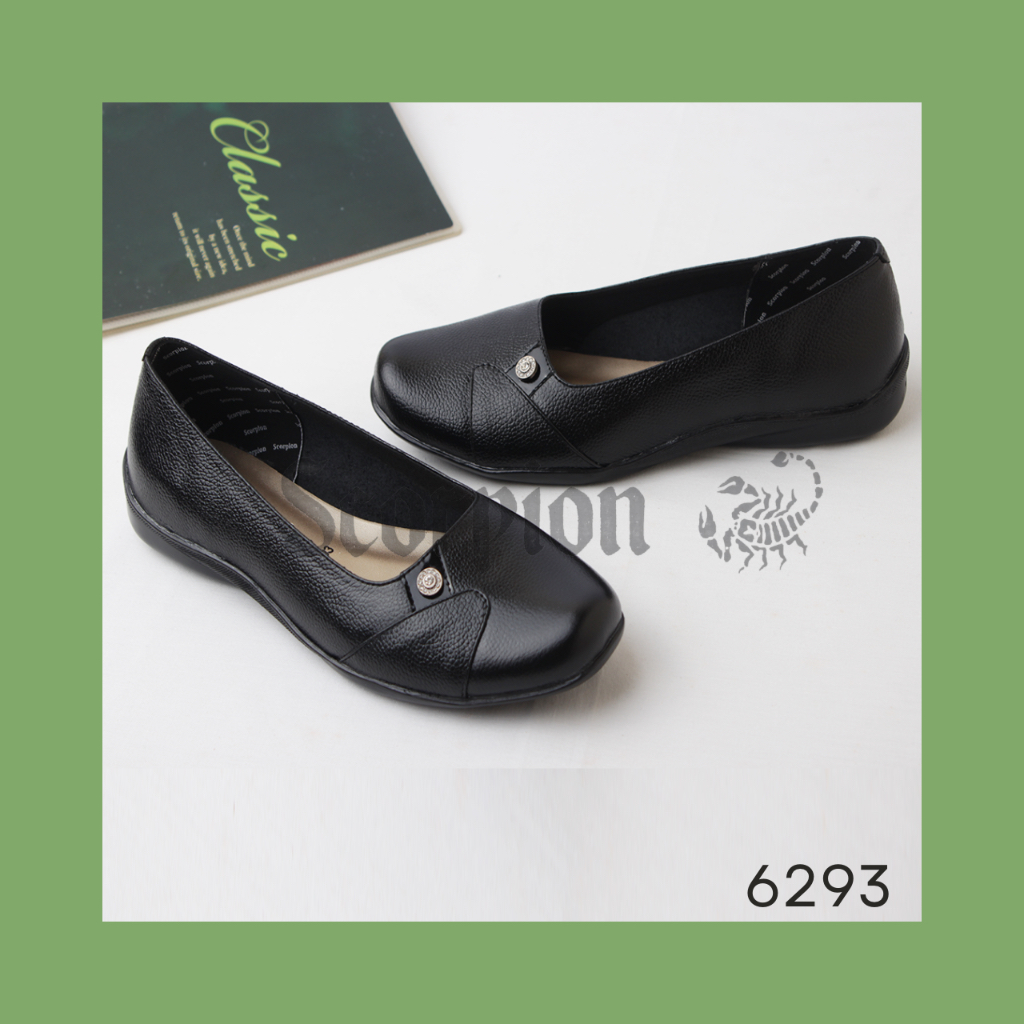 Sepatu Scorpion - 6293 Sepatu Kulit Pantofel Wanita Flat Shoes