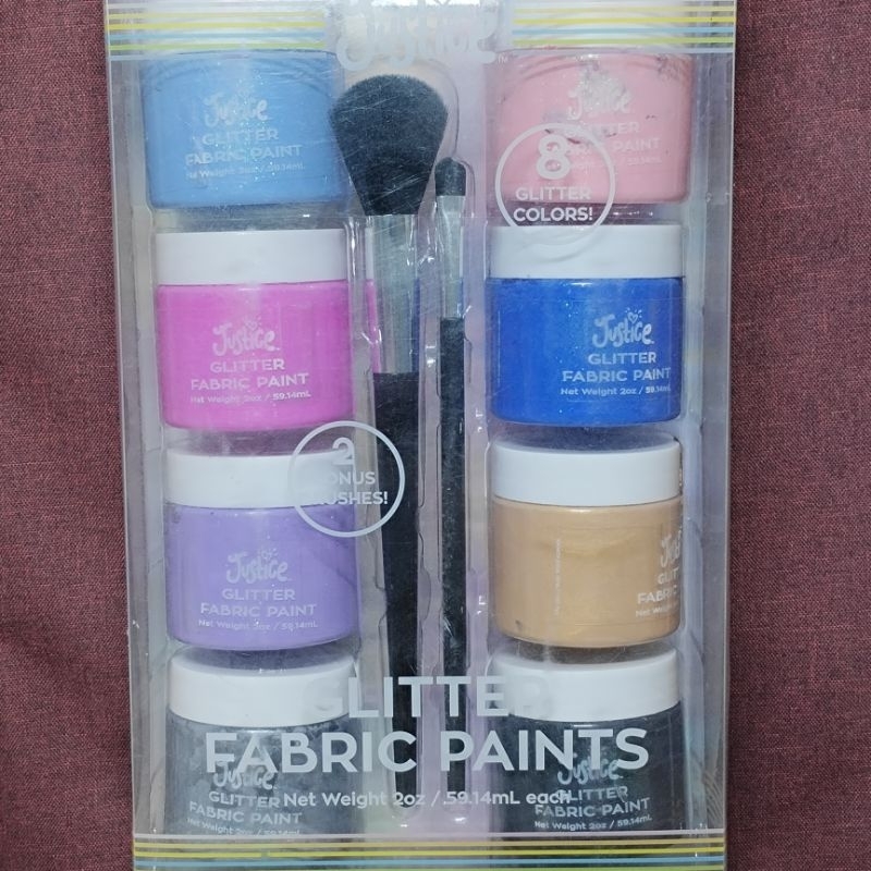 

Justice Girls Glitter Fabric Paint & Brush Multi