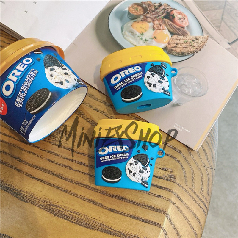 Airpods case OREO ice cream silicone rubber Airpods gen 1 / Airpods gen 2 / Airpods gen 3 / Airpods Pro 1 / Airpods Pro 2