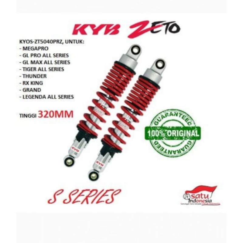 Kyb Zeto shock belakang motor mega pro/tiger KYOS-ZT5040PRZ