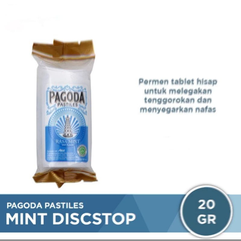 

Pagoda Pastiles Mint Disctop 20gr - Permen Pelega Tenggorokan