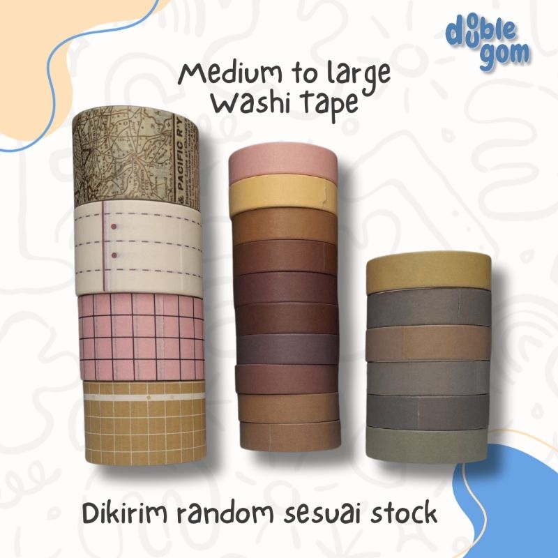 

Double Gom - Washi Tape Masking Tape Dekorasi Hiasan DIY Scrapbook Journaling