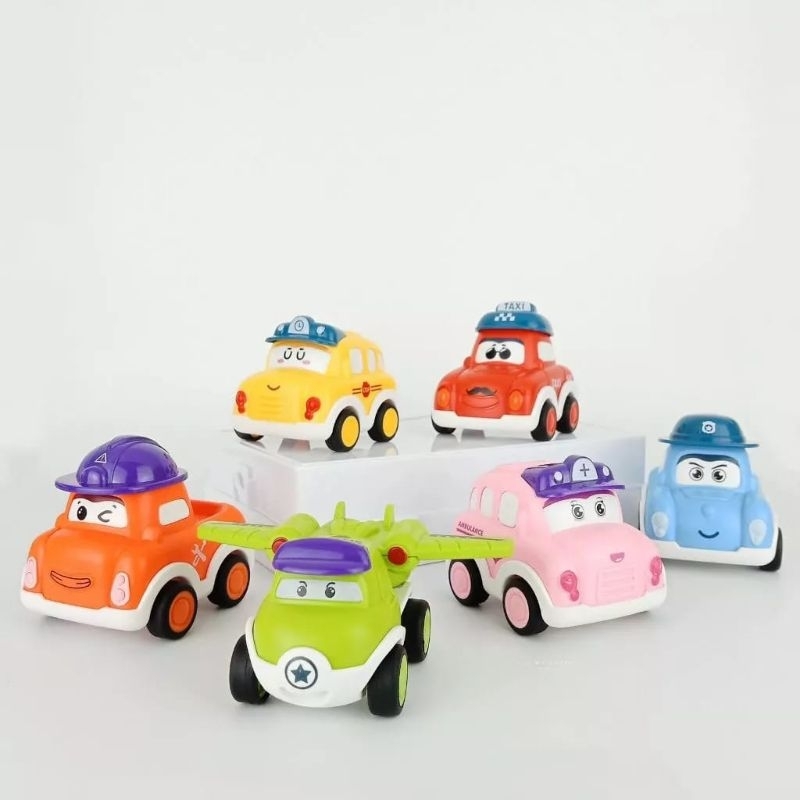 {BG} HIASAN KUE ULANG TAHUN MOBIL ROBOCAR POLI 1 set isi 6 / DEKORASI KUE ULANG TAHUN MOBIL PULLBACK