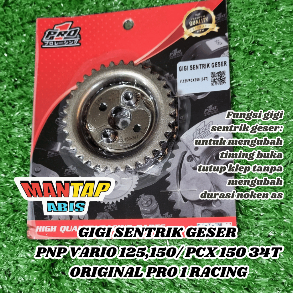 Gigi Sentrik Geser PCX 150, VARIO 125,150 34T PRO 1 Racing /Alat Motor/Sparepart Motor/Variasi Motor