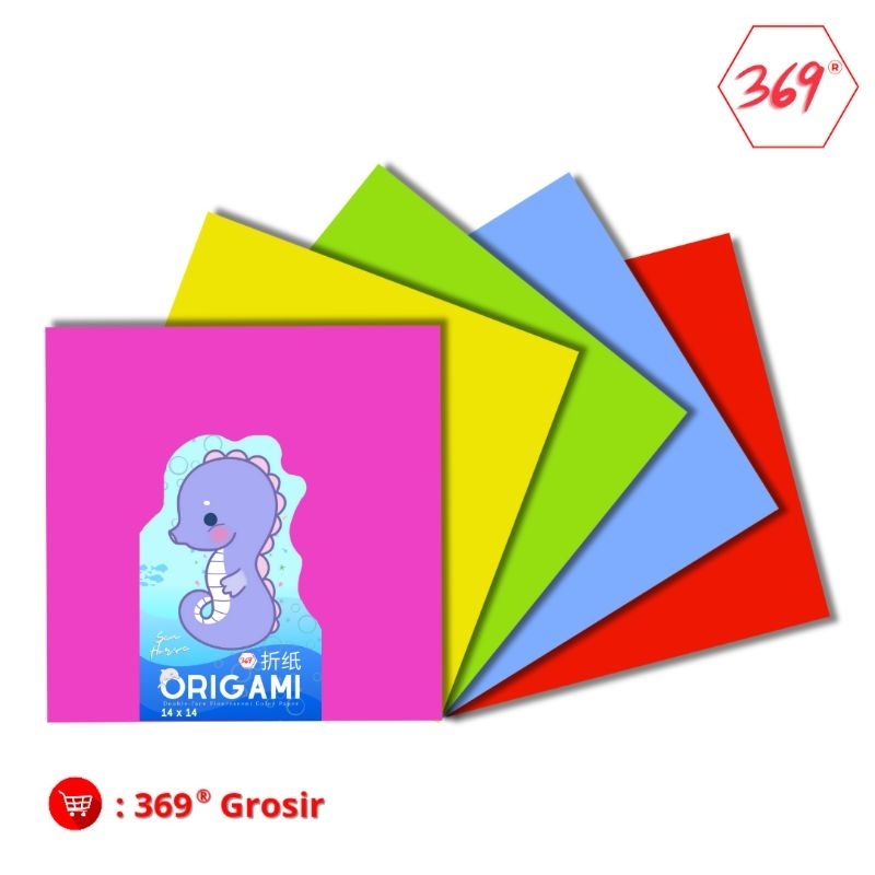 

369 - Origami / Kertas Lipat size 14 x 14 isi 20 Lembar - Sea Horse