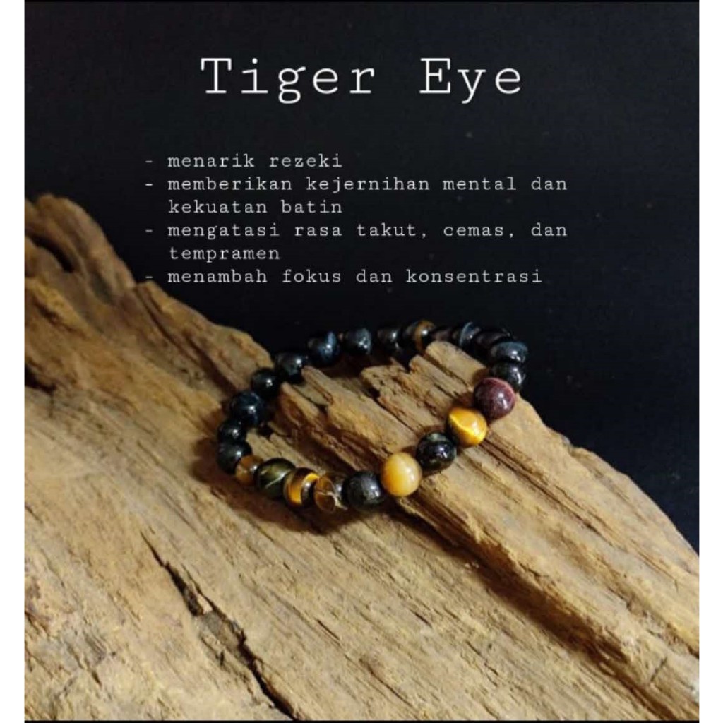 Gelang Tiger Eye Beads ASLI