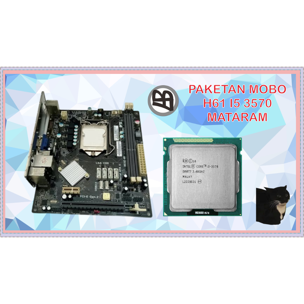 PAKETAN MOBO H61 I5 3570 MATARAM