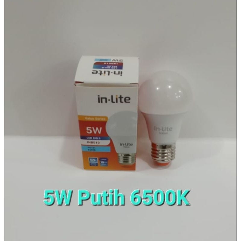 Lampu Led In-Lite 5 Watt / Inlite 5W Inlite 5 Watt Garansi 1 Tahun Cahaya Putih 6500K & Kuning 3000K