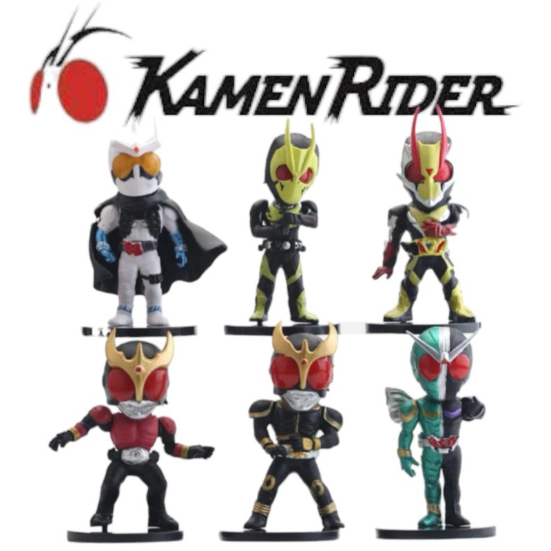 Action Figure Kamen Rider WCF Cute Kawaii Version Pajangan Kue Cake Topper Kamen rider Kuuga, Black 