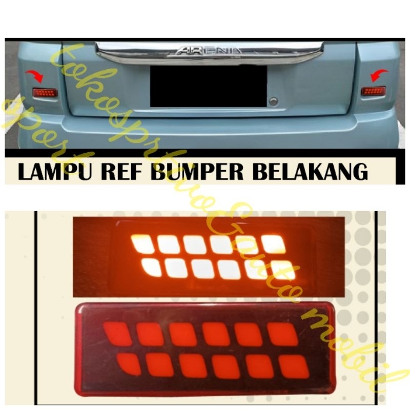 Lampu LED reflektor bumper belakang Suzuki APV arena mata kucing LED merah apv