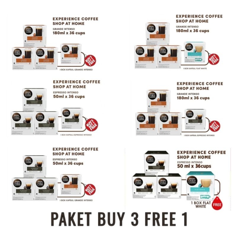 

Nescafe Dolce Gusto Paket 4 Box Lebih Hemat