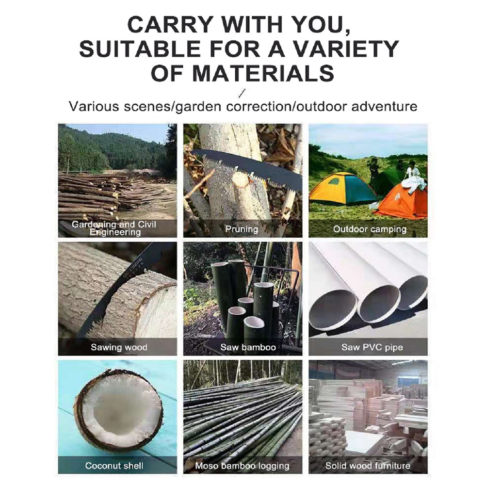 Gergaji kayu ，gergaji bambu gergaji dahan Gergaji kayu lipat otomatis anti karat design jerman premi