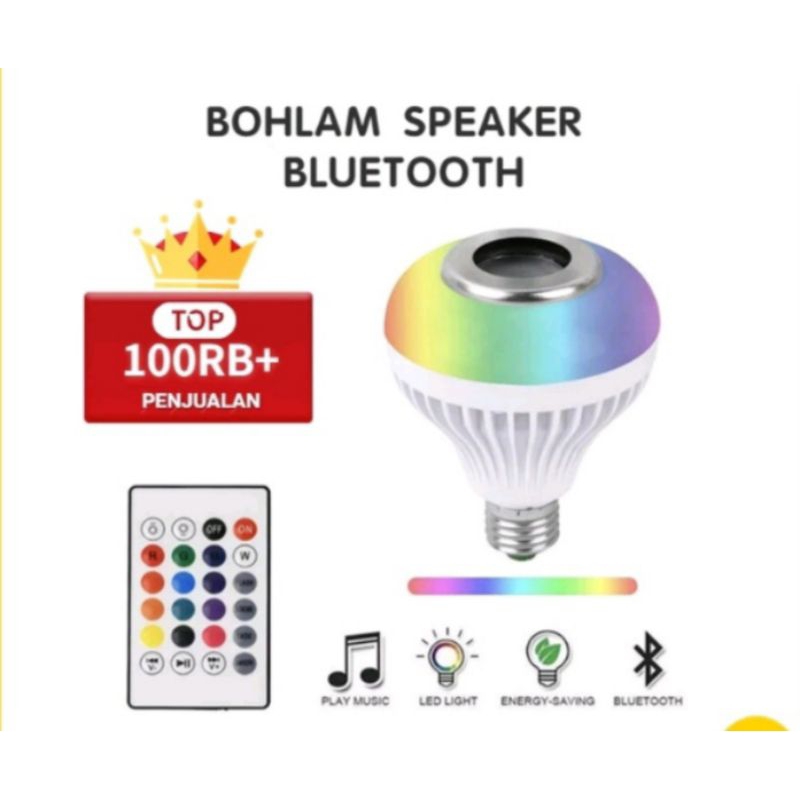 Lampu bohlam bluetooth musik