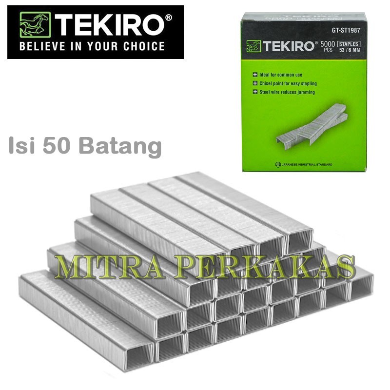

Isi staples tembak 53/6 Tekiro isi gun tacker 6mm
