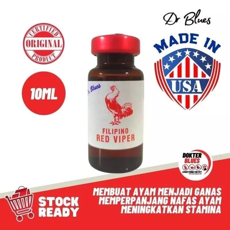 

Dr.Blues RED VIPER ORIGINAL USA Doping Ayam Petarung - Khusus Ayam Aduan- Doping