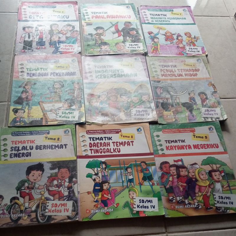 BUKU TEMATIK SD KELAS 4 TEMA 1,2,3,4,5,6,7,8,9 K13 REVISI PENERBIT BUMI AKSARA