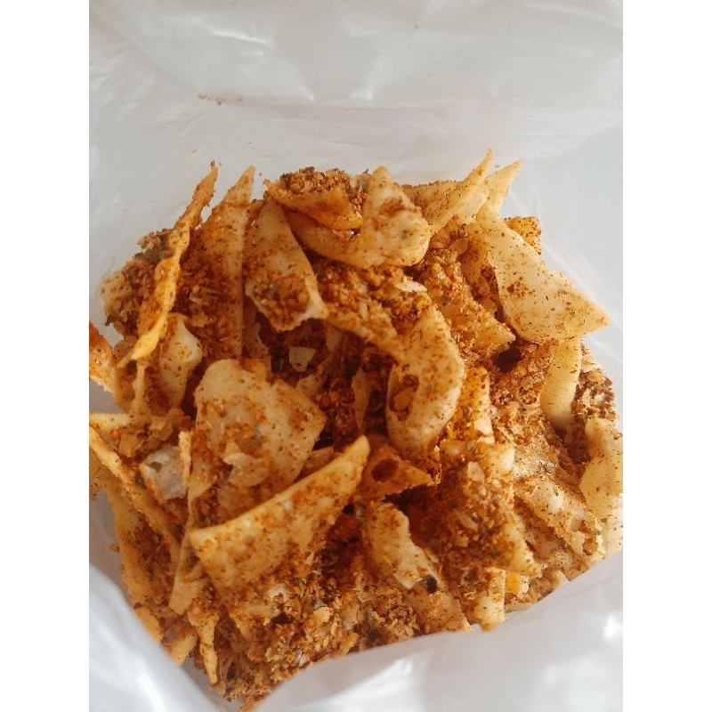 

kerupuk pangsit pedas kemasan ½ kg