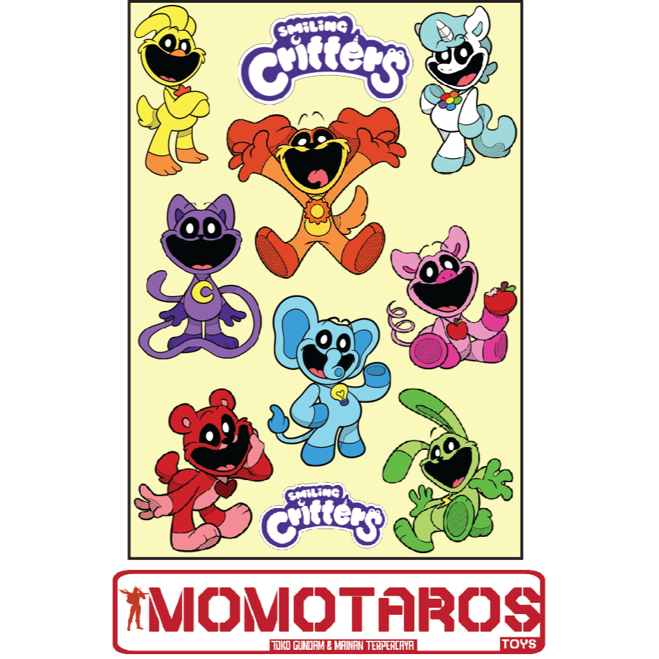 

Sticker murah antiair transparan Smilling Critters 1 pc